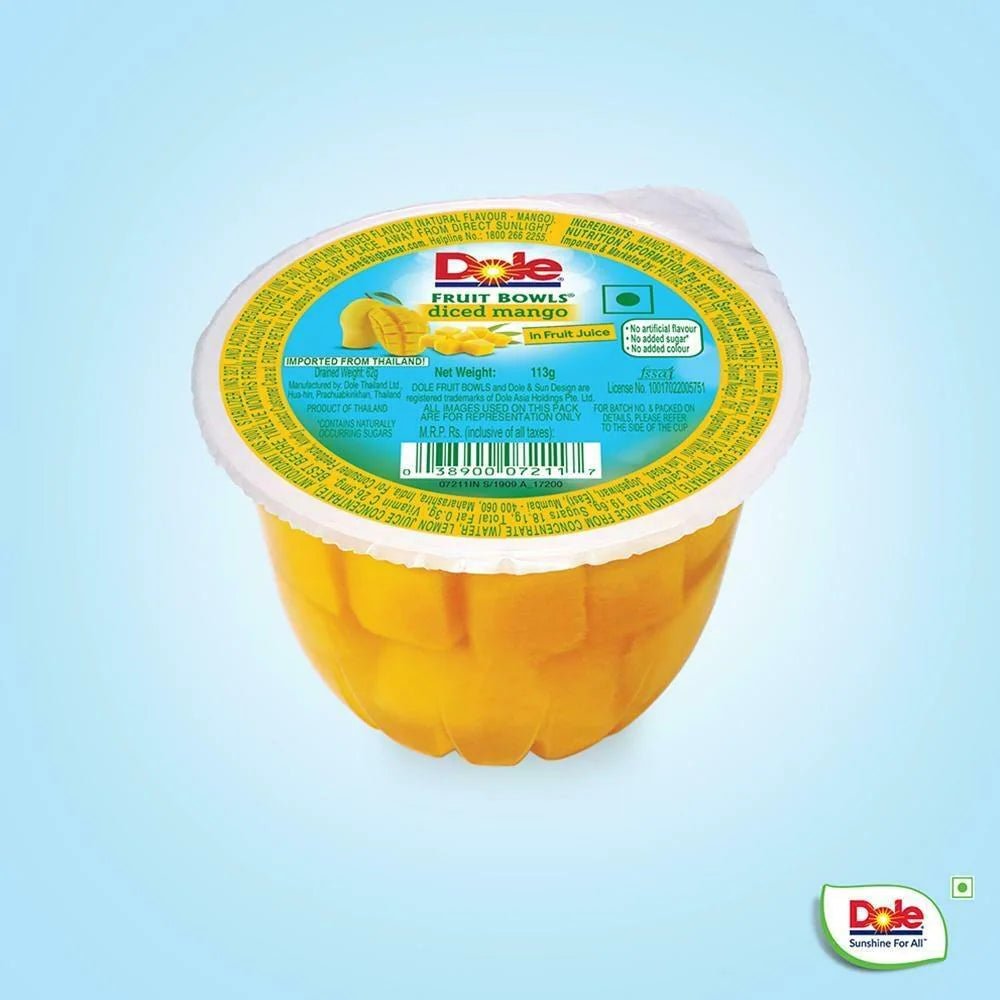 DOLE DICED MANGI WITH FRUIT JUICE 113 GM - SuperMarcheStore