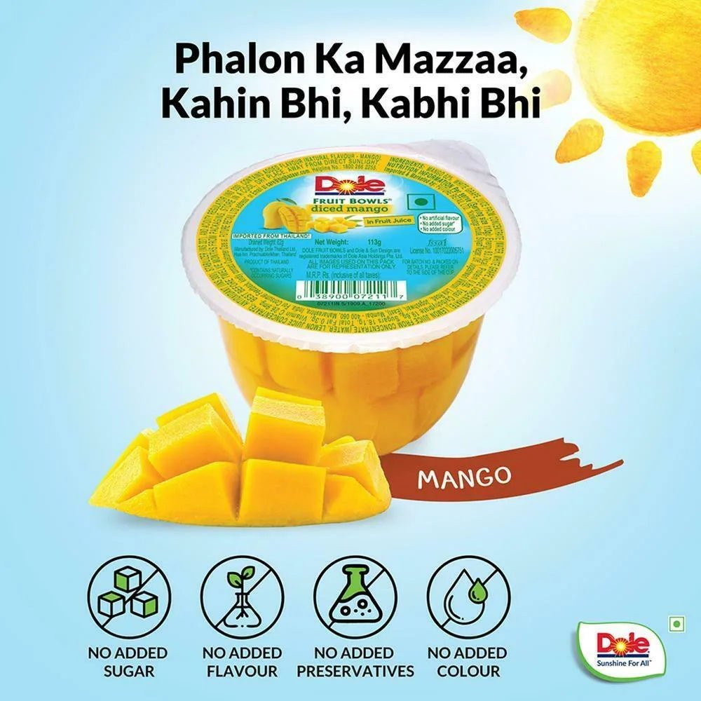 DOLE DICED MANGI WITH FRUIT JUICE 113 GM - SuperMarcheStore