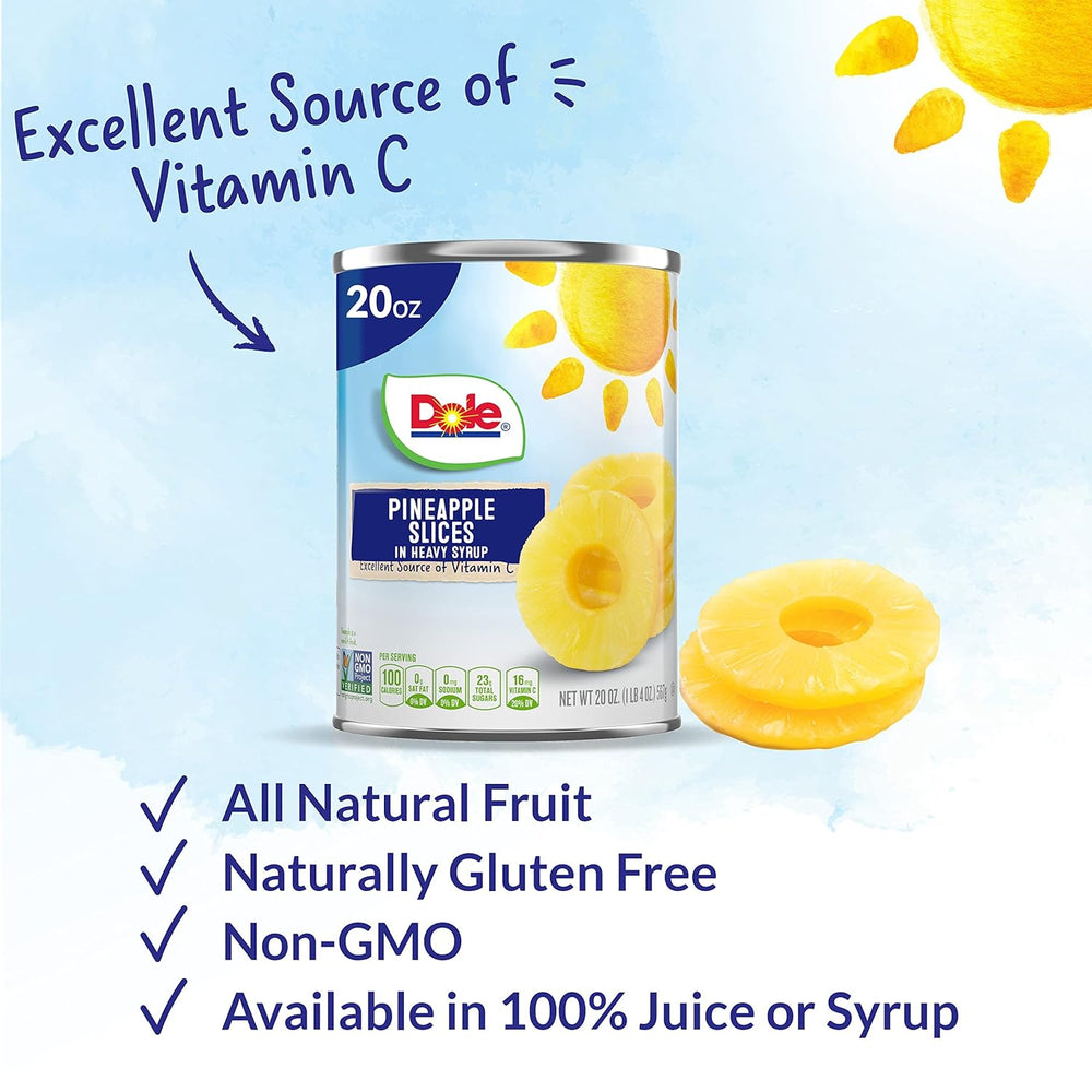 DOLE PINEAPPLE SLICES IN HEAVY SYRUP 836 GM - SuperMarcheStore