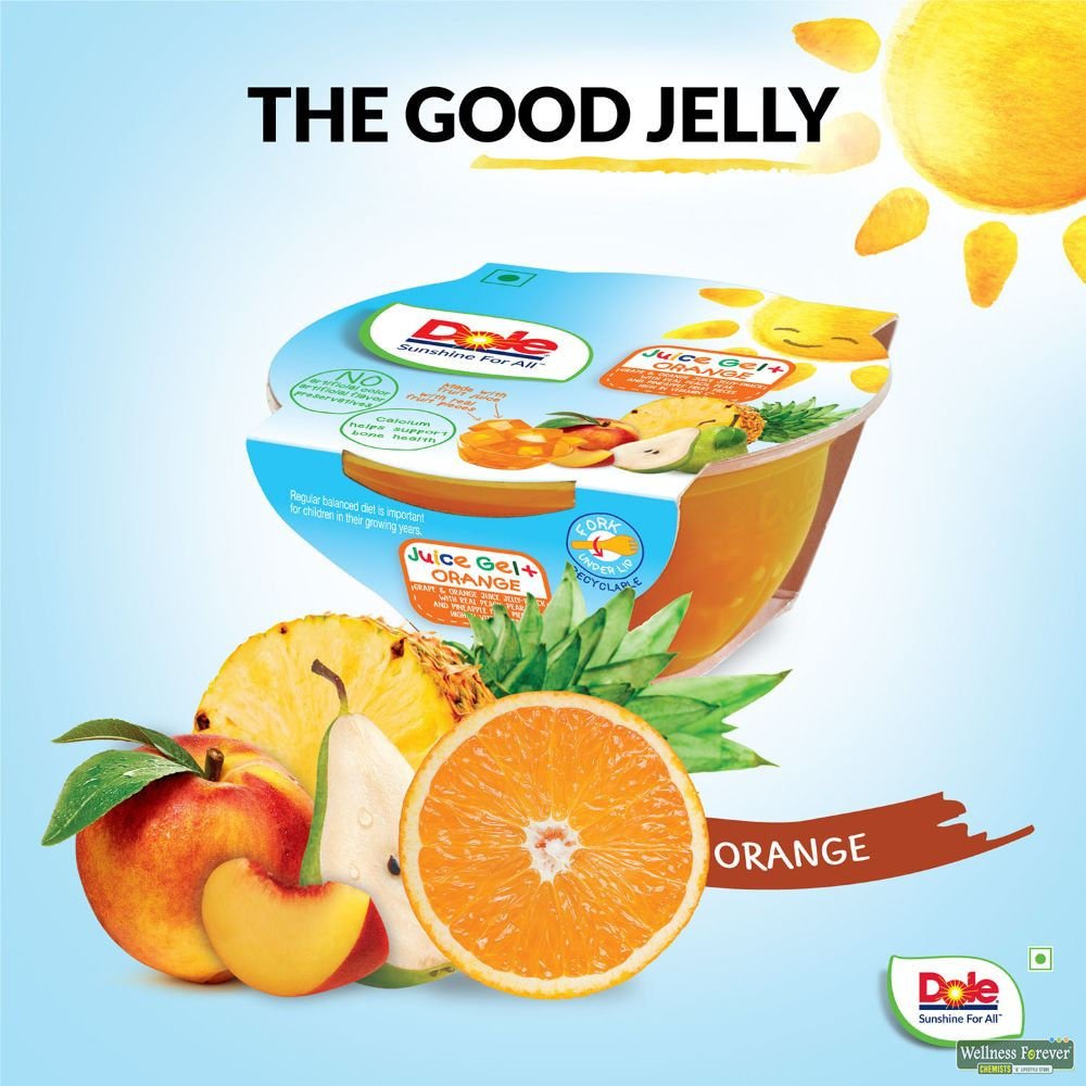 DOLE WOBBLIES FRUIT JUICE JELLY ORANGE 93 GM - SuperMarcheStore