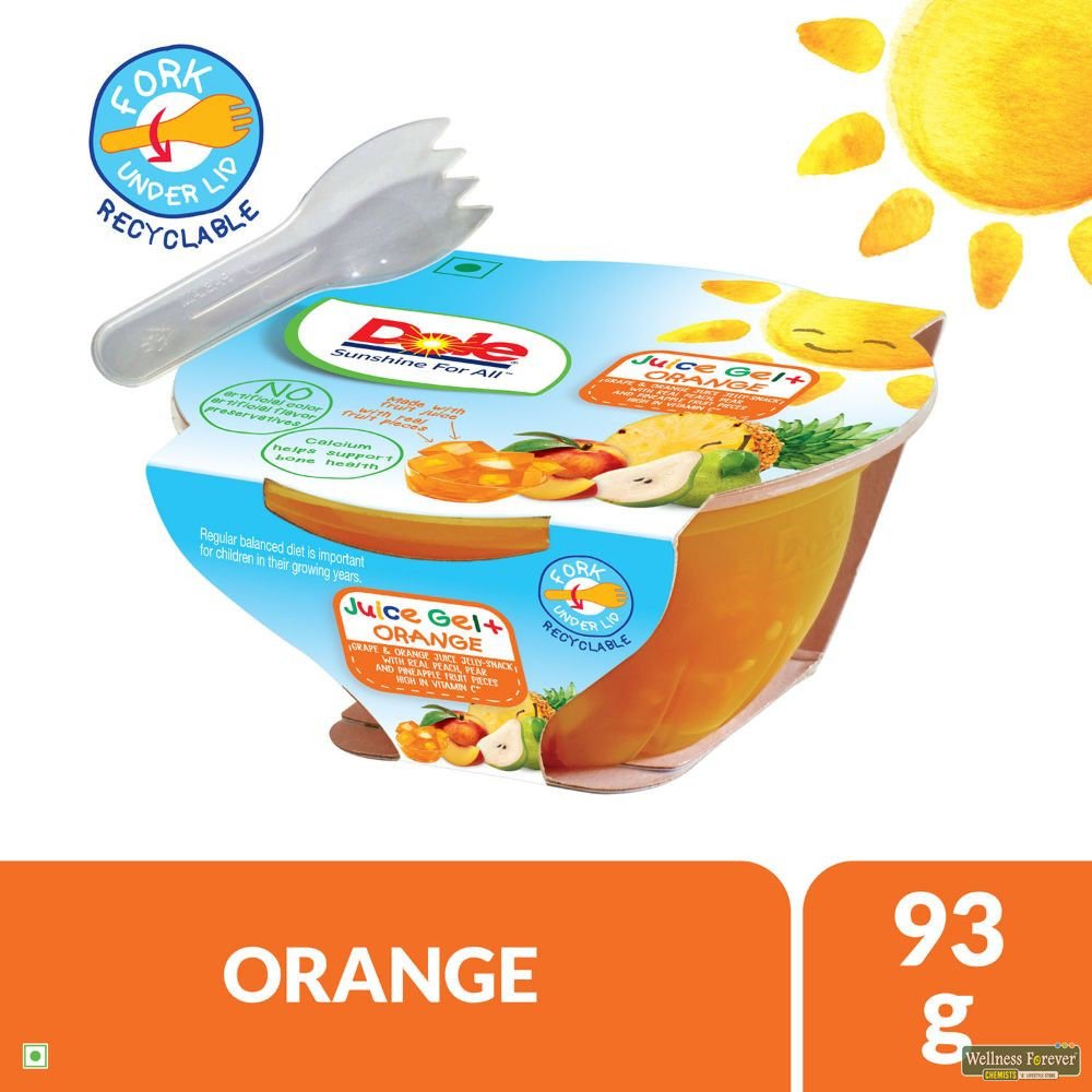 DOLE WOBBLIES FRUIT JUICE JELLY ORANGE 93 GM - SuperMarcheStore