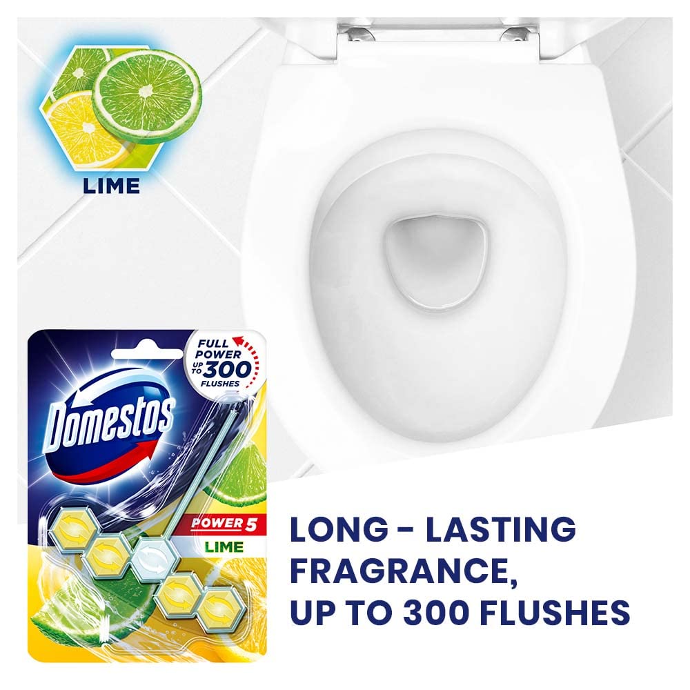 DOMETOS POWER 5 LIME TOILET RIM BLOCKS 55G - SuperMarcheStore