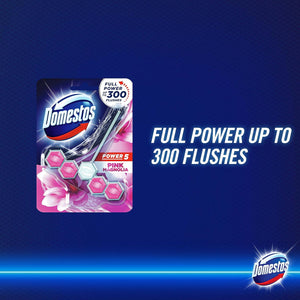 DOMETOS POWER 5 PINK MAGNOLIA TOILET RIM BLOCKS 55G - SuperMarcheStore