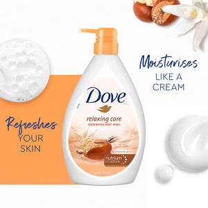 DOVE RELAXING CARE BODY WASH WTH SHEA BUTTER N VANILLA 1 LTR - SuperMarcheStore