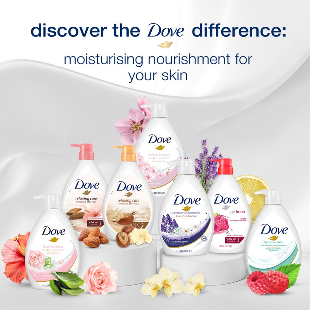 DOVE ROSE SOOTHING ROSE X ALOEVERA BODY WASH - SuperMarcheStore