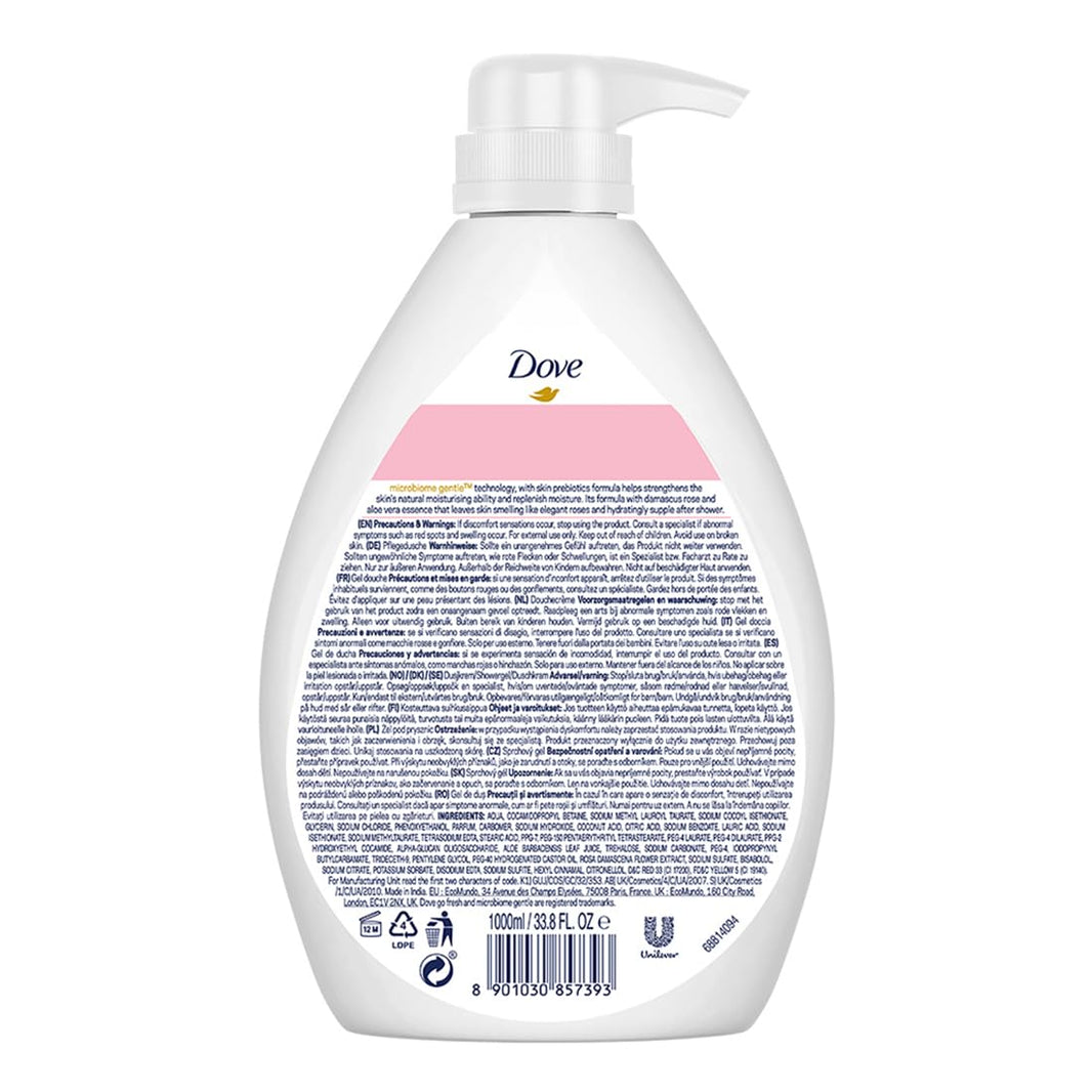 DOVE ROSE SOOTHING ROSE X ALOEVERA BODY WASH - SuperMarcheStore