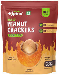ALPINO PEANUT CRACKERS SMOKY BBQ 200GM