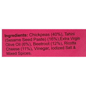 EARTHY BLISS BEETROOT RICOTTA HUMMUS 160 GM - SuperMarcheStore
