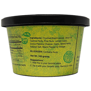 EARTHY BLISS DIP BASIL PESTO 160 GM - SuperMarcheStore