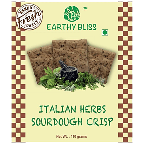 EARTHY BLISS ITALIAN HERBS SOURDOUGH CRISP 110 GM - SuperMarcheStore