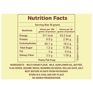 EARTHY BLISS MULTI GRAIN LAVASH 110 GM - SuperMarcheStore