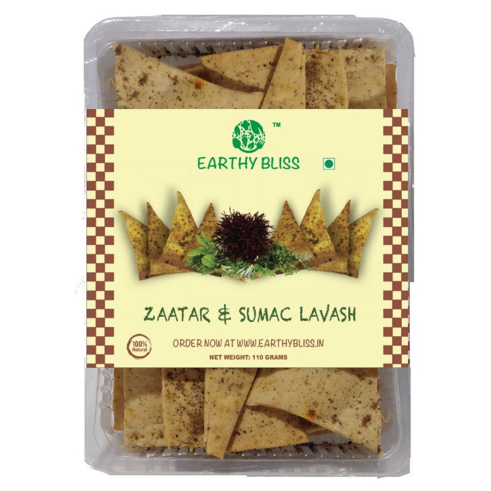 EARTHY BLISS ZAATAR N SUMAC LAVASH 110 GM - SuperMarcheStore