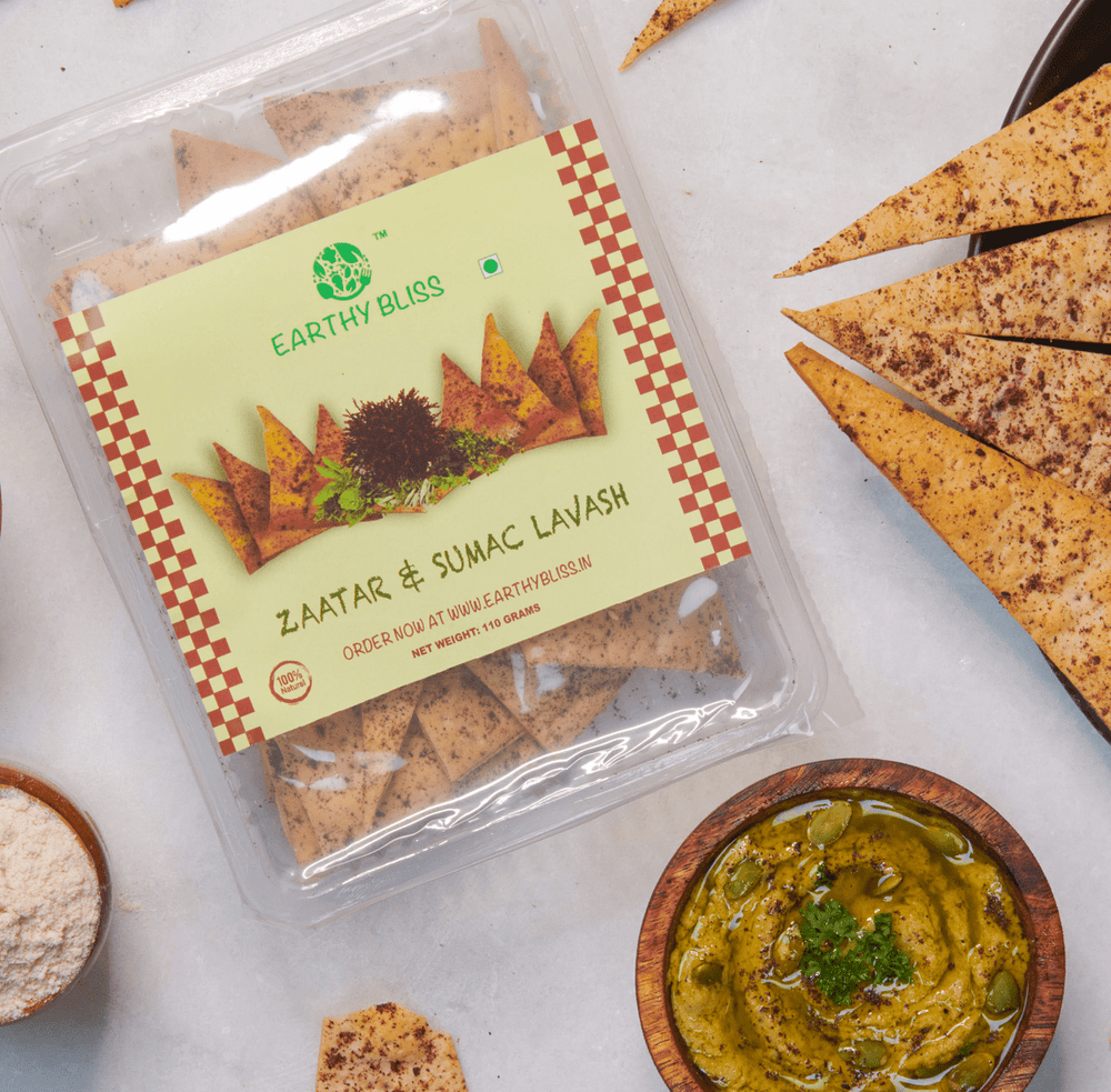 EARTHY BLISS ZAATAR N SUMAC LAVASH 110 GM - SuperMarcheStore
