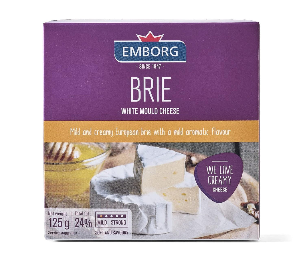 EMBORG BRIE WHITE MOULD CHEESE 125 GM - SuperMarcheStore