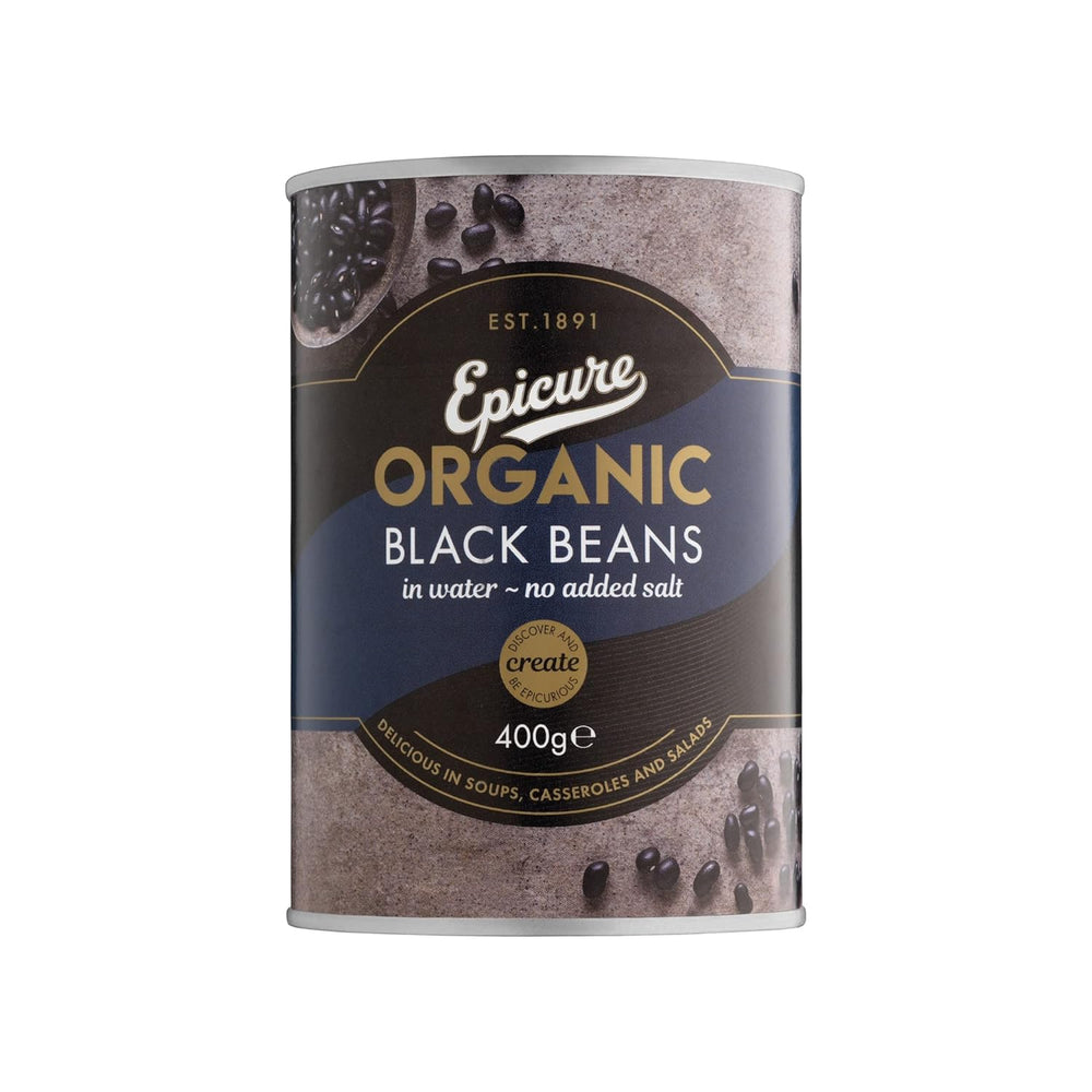 EPICURE ORGANIC BLACK BEANS 400GM - SuperMarcheStore