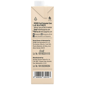 EPIGAMIA DAIRY FREE ALMOND MILK UNSWEETENED 1LT - SuperMarcheStore