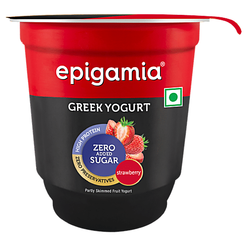 EPIGAMIA GRREK NO SUGAR STRAWBERRY YOOGHURT 120G - SuperMarcheStore