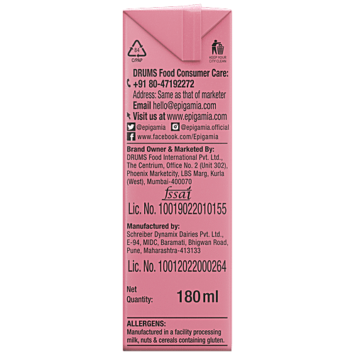 EPIGAMIA ORIGINS MILKSHAKE STRAWBERRY 180ML - SuperMarcheStore