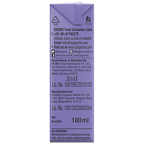 EPIGAMIA ORIGINS MILKSHAKE VANILLA 180ML - SuperMarcheStore