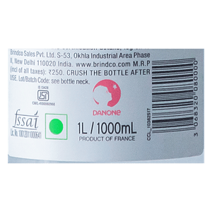 EVIAN NATURAL MINERAL WATER 1 LTR GLASS BOTTLE - SuperMarcheStore