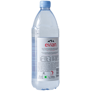 EVIAN NATURAL MINERAL WATER 1 LTR GLASS BOTTLE - SuperMarcheStore