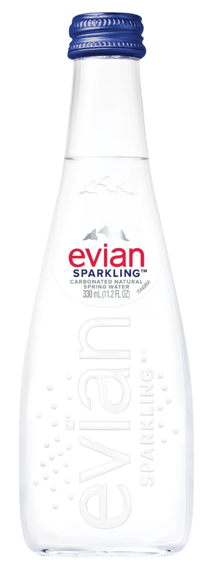 EVIAN SPARKLING CARBONATED MINERAL WATER CAN 330 ML - SuperMarcheStore