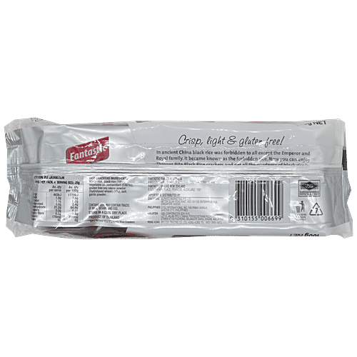 FANTASTIC BLACK RICE CRACKERS 100 GM - SuperMarcheStore