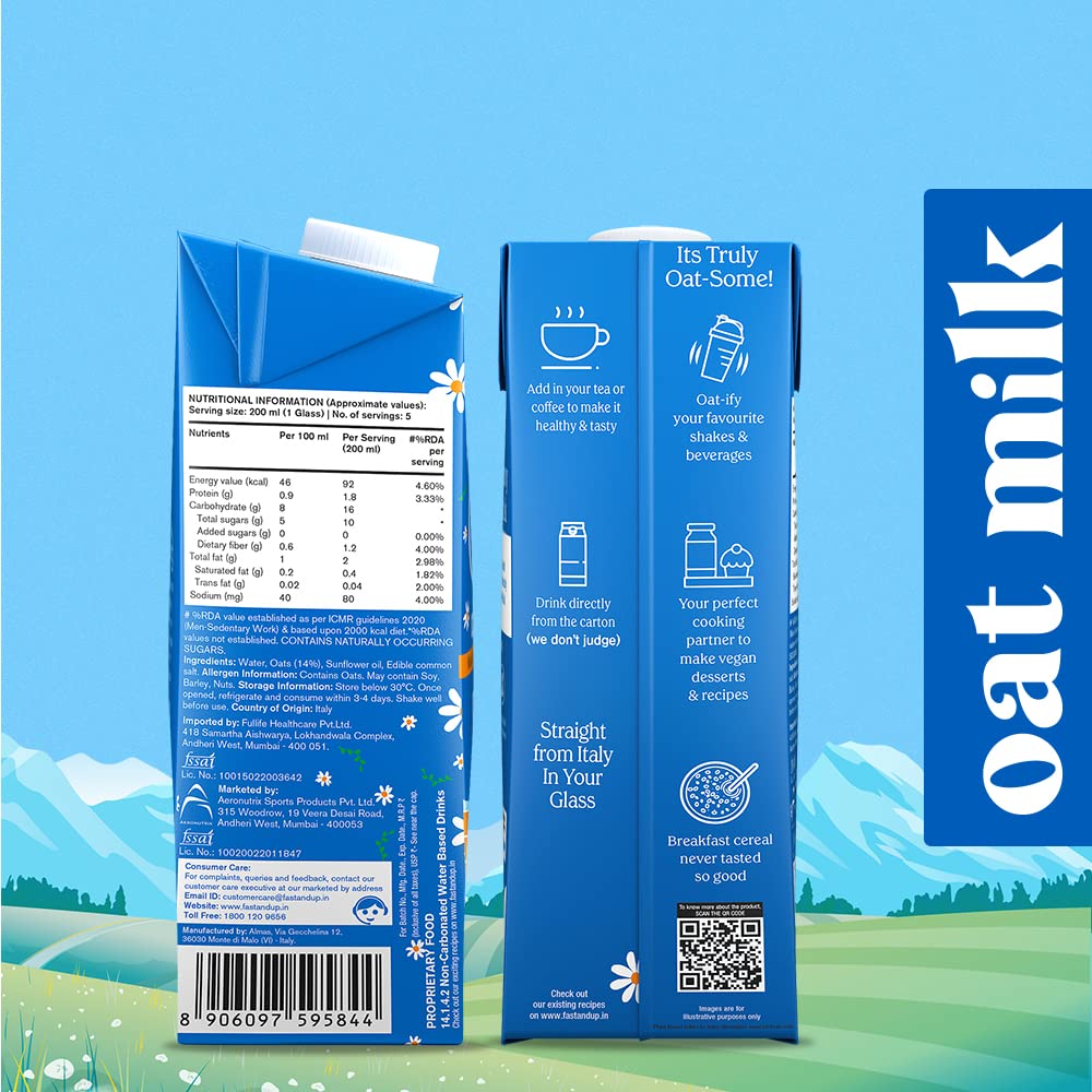 FAST & UP OAT PLANT BASED MILK 1 LTR - SuperMarcheStore