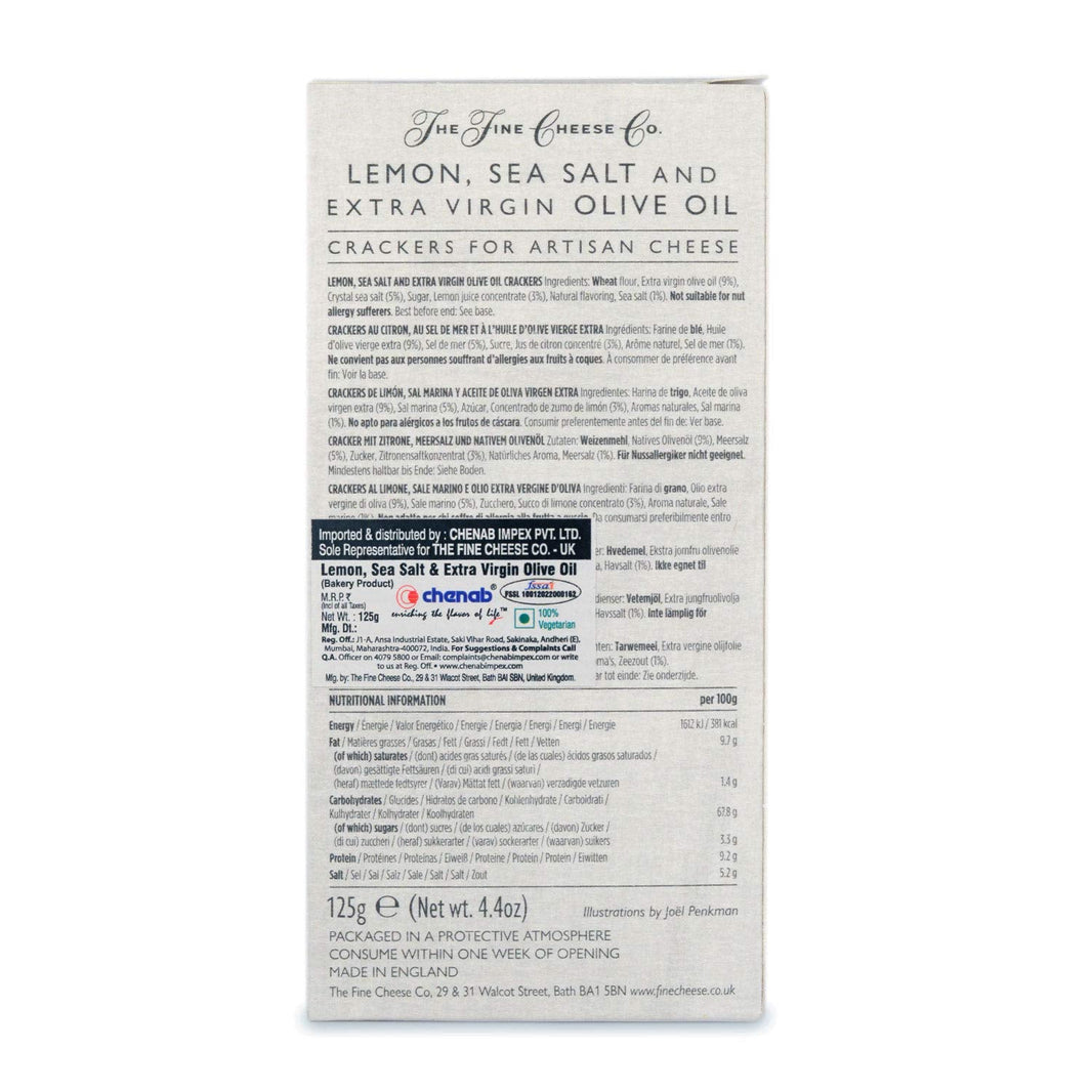 FC LEMON SEA SALT AND EXTRA VIRGIN OLIVE OIL CRACKERS 125 GM - SuperMarcheStore
