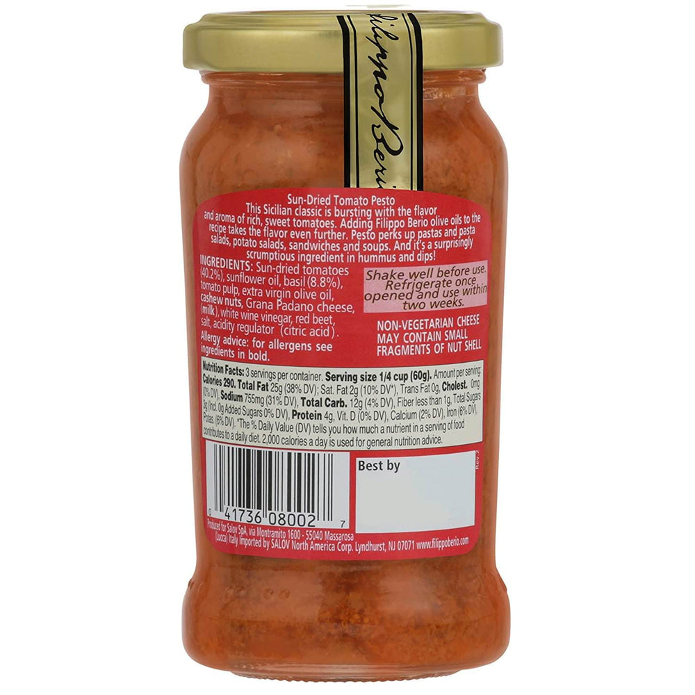 FILIPPO BERIO SUNDRIED TOM PESTO 190G - SuperMarcheStore