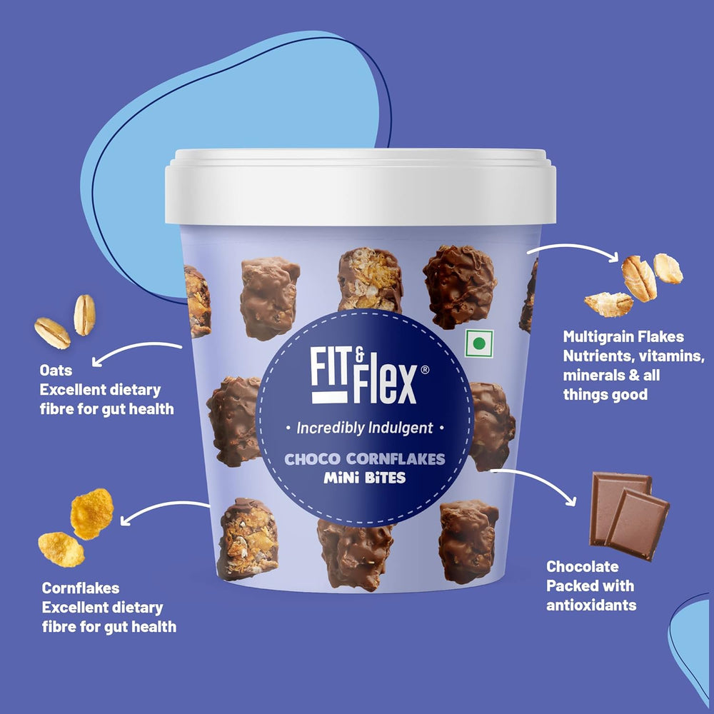 FIT AND FLEX MINI BITES CHOCO CORNFLAKES - SuperMarcheStore