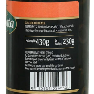 FRA SLICED BLACK OLIVES 430G - SuperMarcheStore