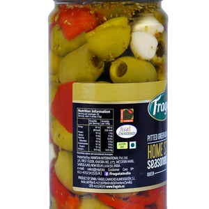 FRAGATA PITTED GREEN OLIVES HOME STYLE SEASONED - SuperMarcheStore