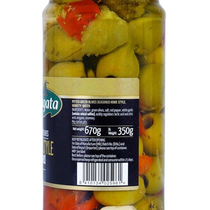FRAGATA PITTED GREEN OLIVES HOME STYLE SEASONED - SuperMarcheStore