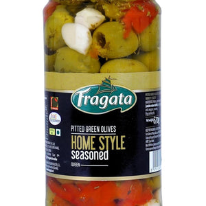 FRAGATA PITTED GREEN OLIVES HOME STYLE SEASONED - SuperMarcheStore