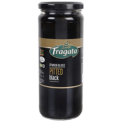 FRAGATA SPANISH OLIVES PITTED BLACK 440 GM - SuperMarcheStore