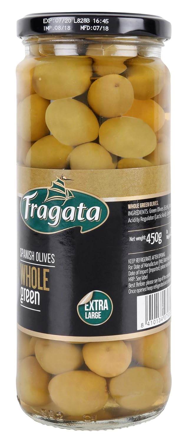 FRAGATA SPANISH OLIVES WHOLE GREEN 450G - SuperMarcheStore
