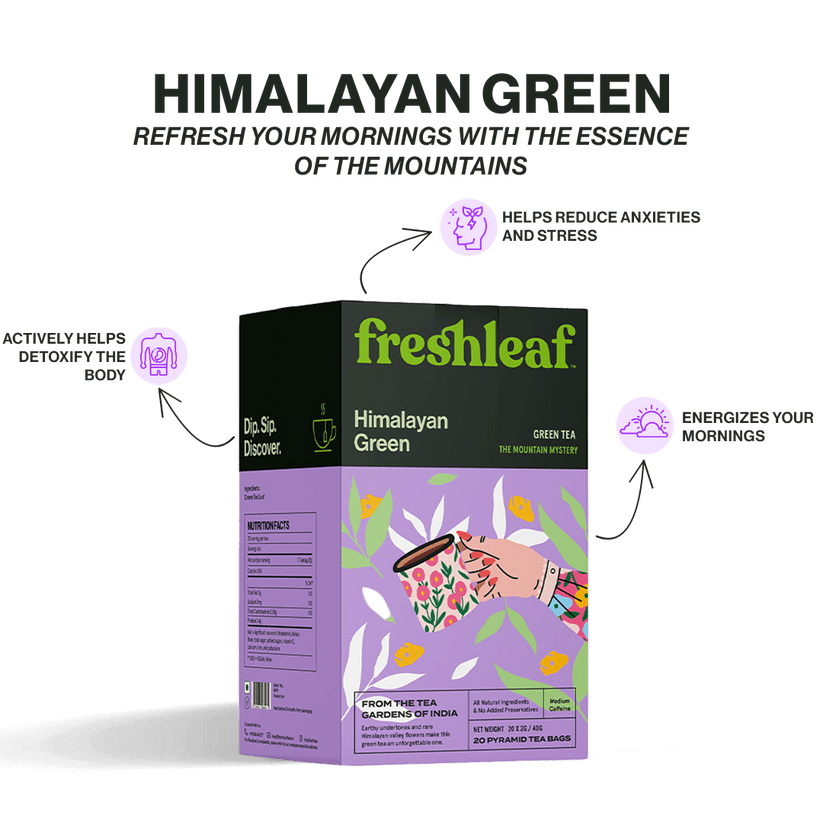 FRESH LEAF HIMALAYAN GREEN TEA 40 GM 20 BAGS - SuperMarcheStore