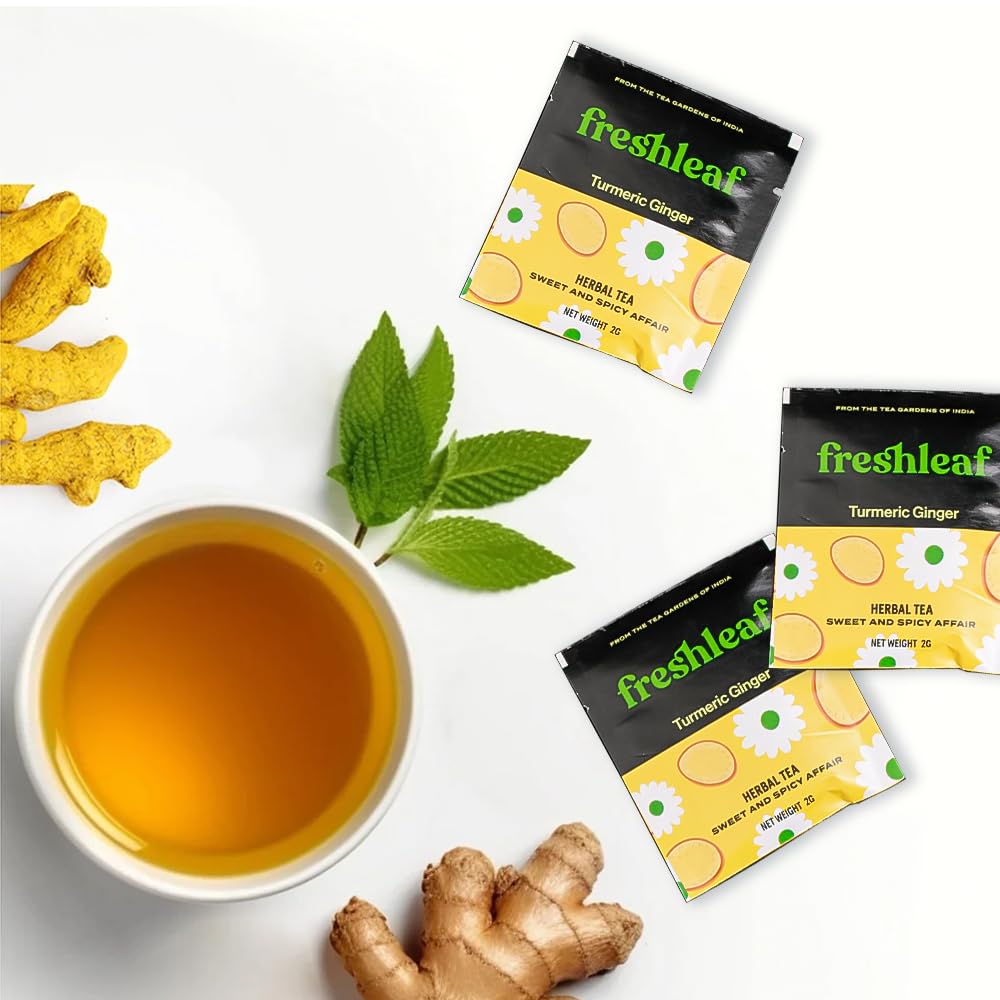 FRESH LEAF TURMERIC GINGER TEA 40 GM 20 BAGS - SuperMarcheStore