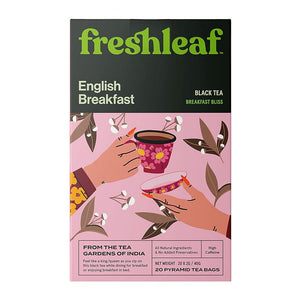 FRESHLEAF ENGLISH BREAKFAST BLACK TEA 20 BAGS 40 GM - SuperMarcheStore