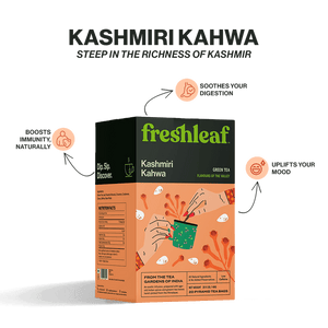 FRESHLEAF KASHMIRI KAHWA GREEN TEA 20 BAGS 40 GM - SuperMarcheStore