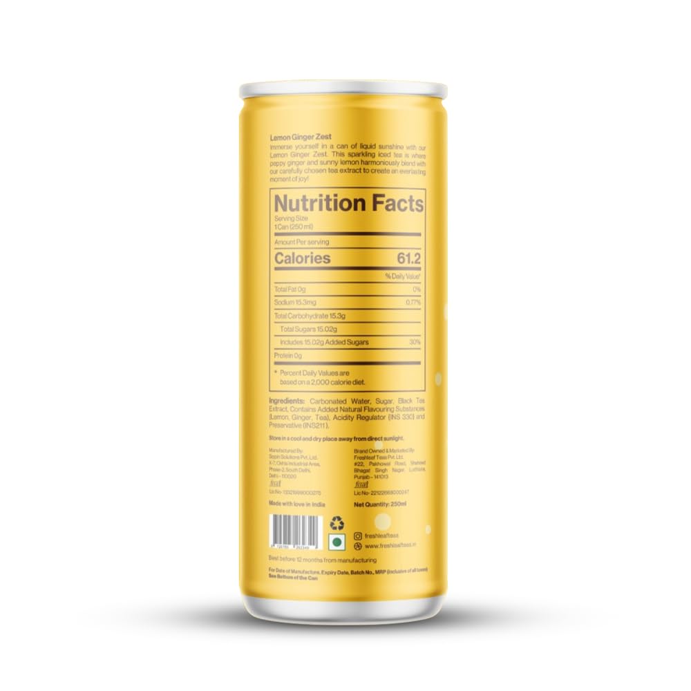 FRESHLEAF LEMON GINGER SPARKLING TEA - SuperMarcheStore