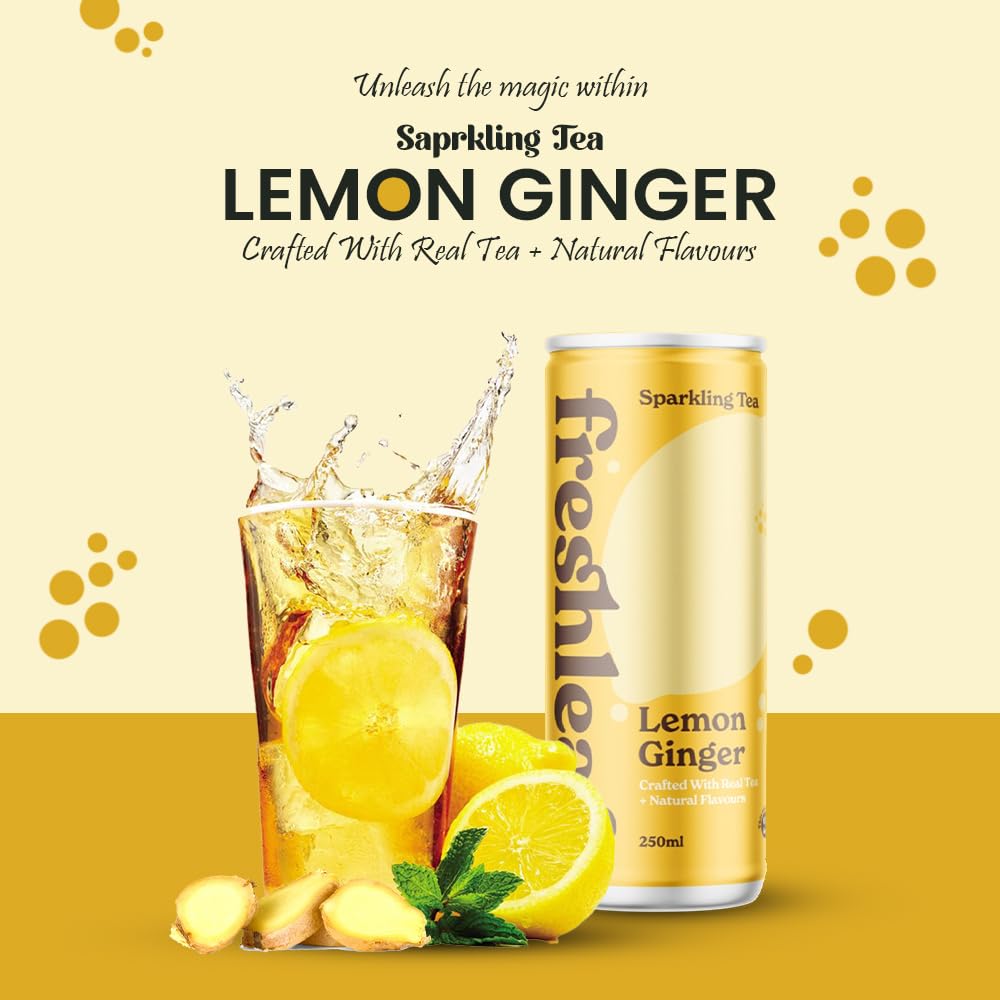 FRESHLEAF LEMON GINGER SPARKLING TEA - SuperMarcheStore