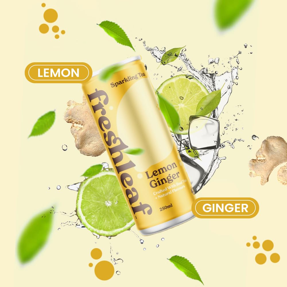FRESHLEAF LEMON GINGER SPARKLING TEA - SuperMarcheStore