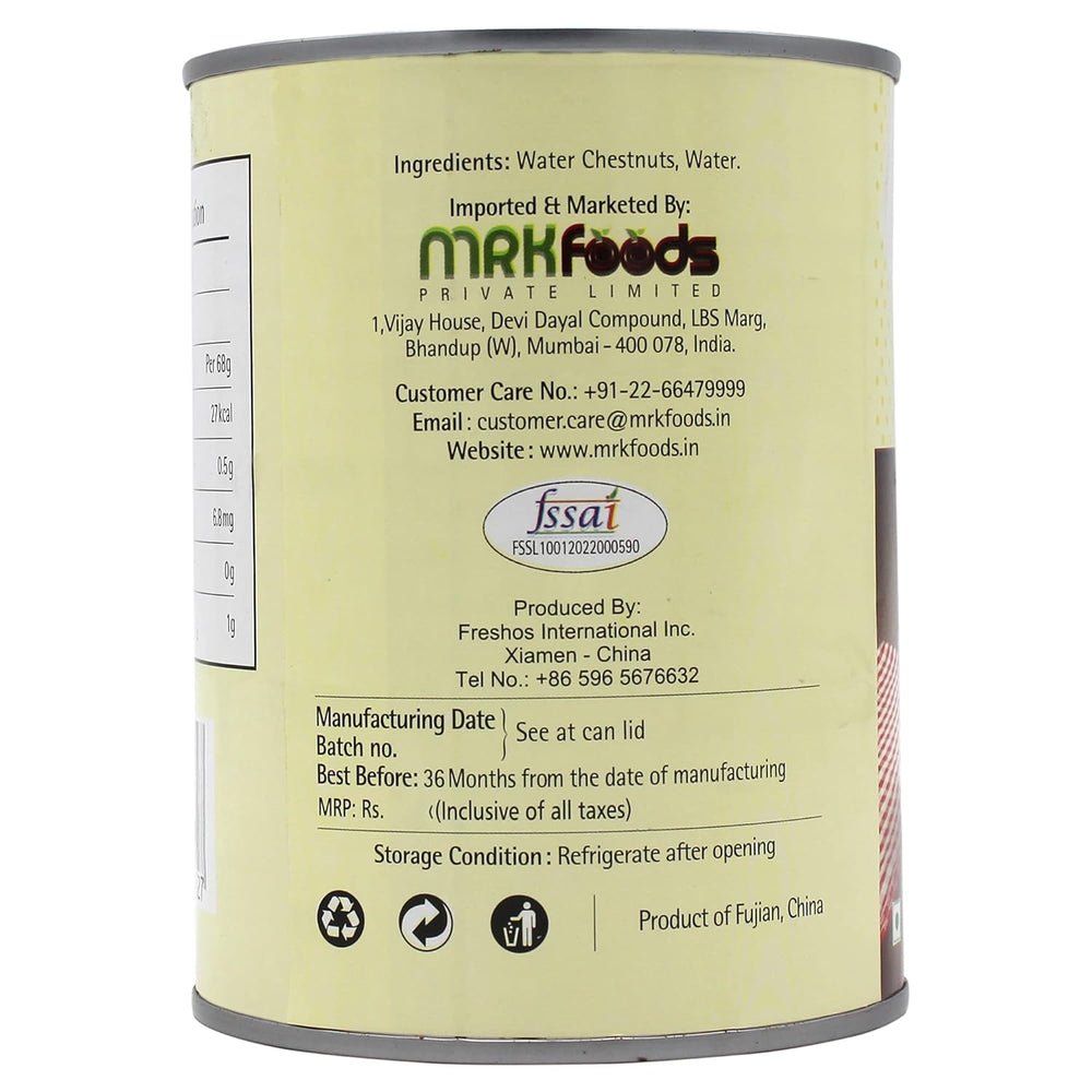 FRESHOS WATER CHESTNUTS IN WATER - SuperMarcheStore