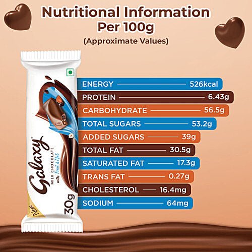 GALAXY MILK CHOCLATE WITH FRUIT & NUTS 20 GM - SuperMarcheStore