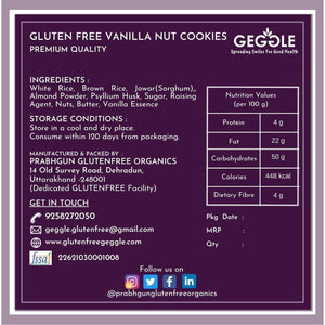 GEGGLE VANILLA NUT COOKIES 145 GM - SuperMarcheStore