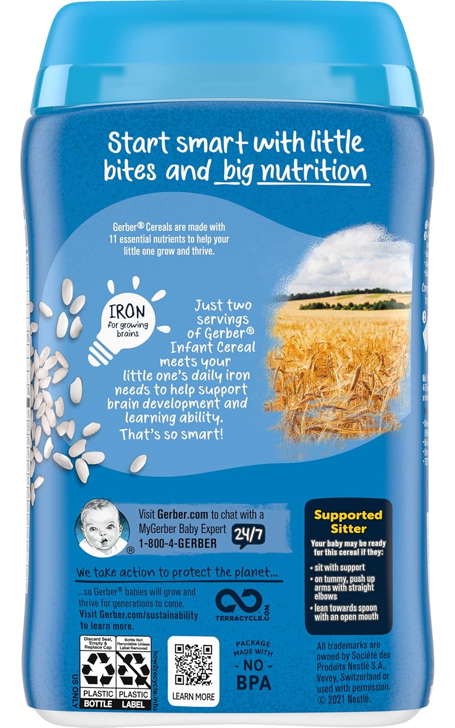 GERBER GRAIN NON - GMO RICE CEREALS 227 GM - SuperMarcheStore