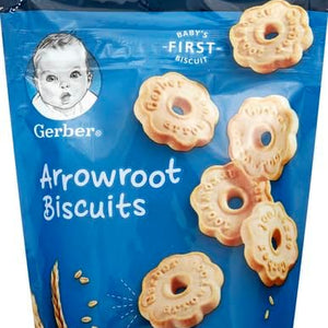 GERBERS GRAIN BISCUITS ARROWROOT POUCH BISCUITS 155 GM - SuperMarcheStore