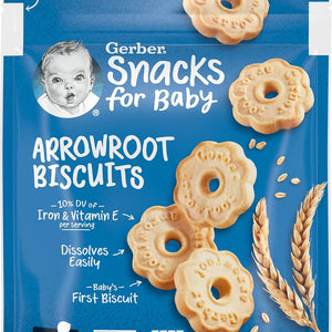 GERBERS GRAIN BISCUITS ARROWROOT POUCH BISCUITS 155 GM - SuperMarcheStore